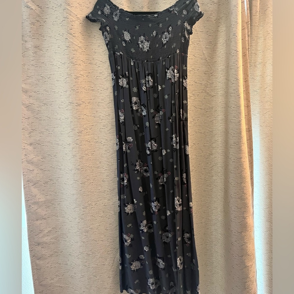 Blue Off the shoulder dress